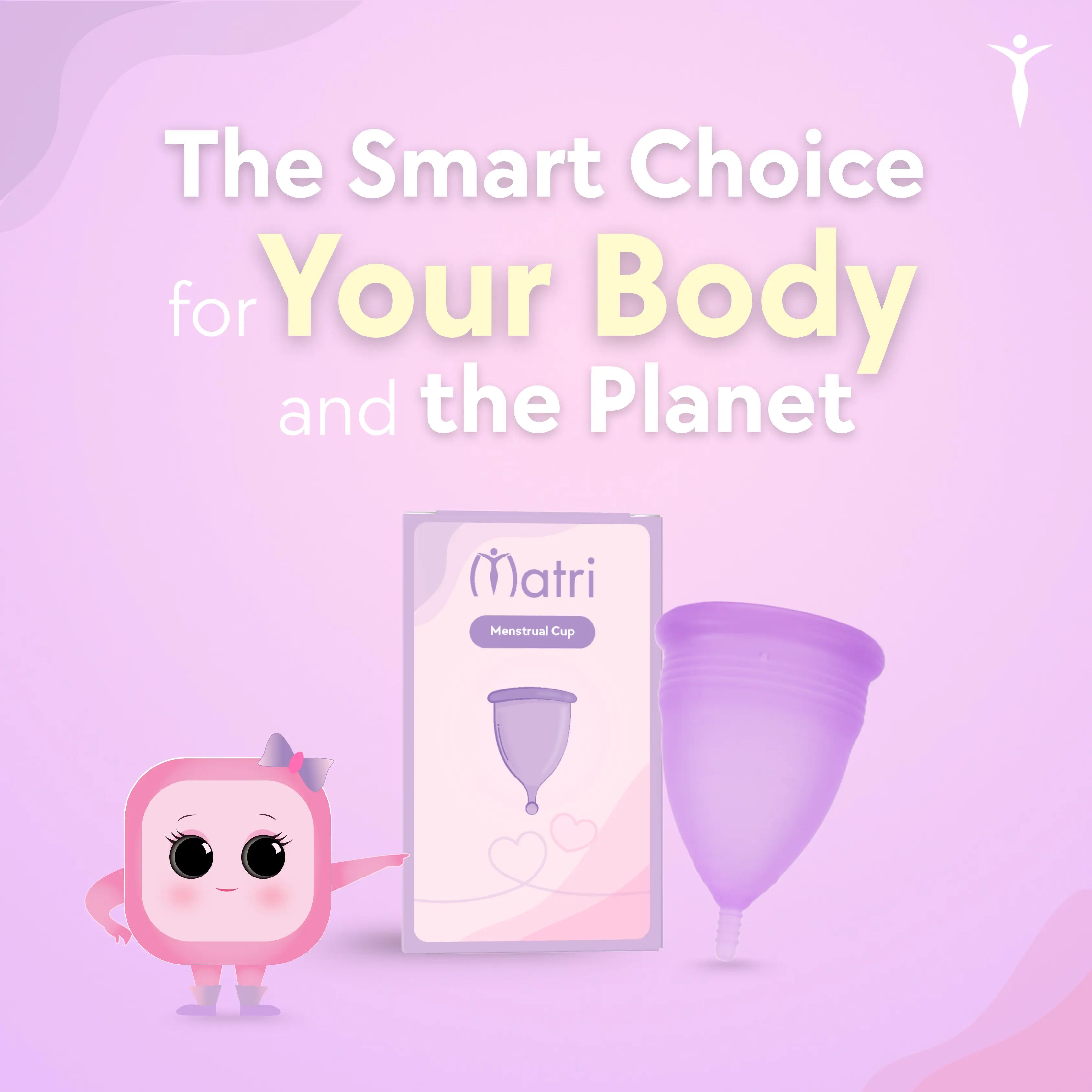 Matri Reusable Menstrual Cup, Leak-Free Comfort, All-Day Protection